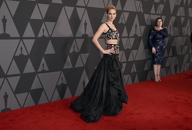 Jennifer Lawrence en los premios del gobernador en Estados Unidos
