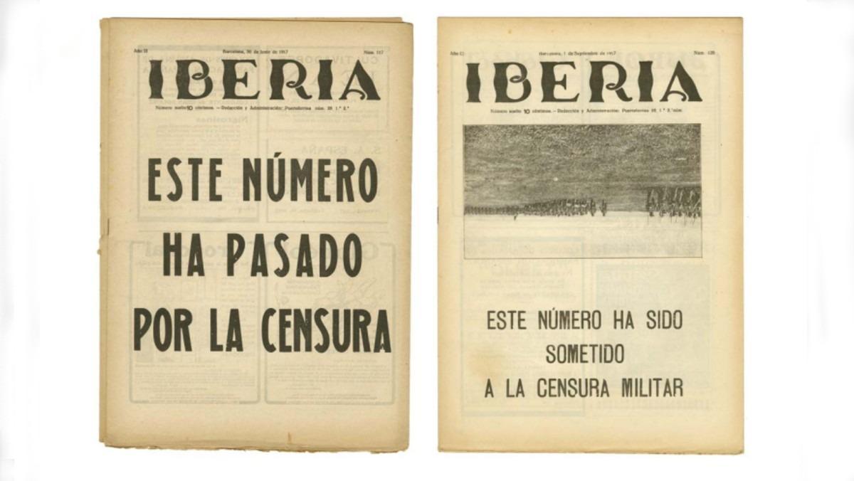 Cada vez que las autoridades censuraban sus portadas, la revista 'Iberia' así lo informaba en primera página..., hasta que esa práctica ¡también fue censurada!