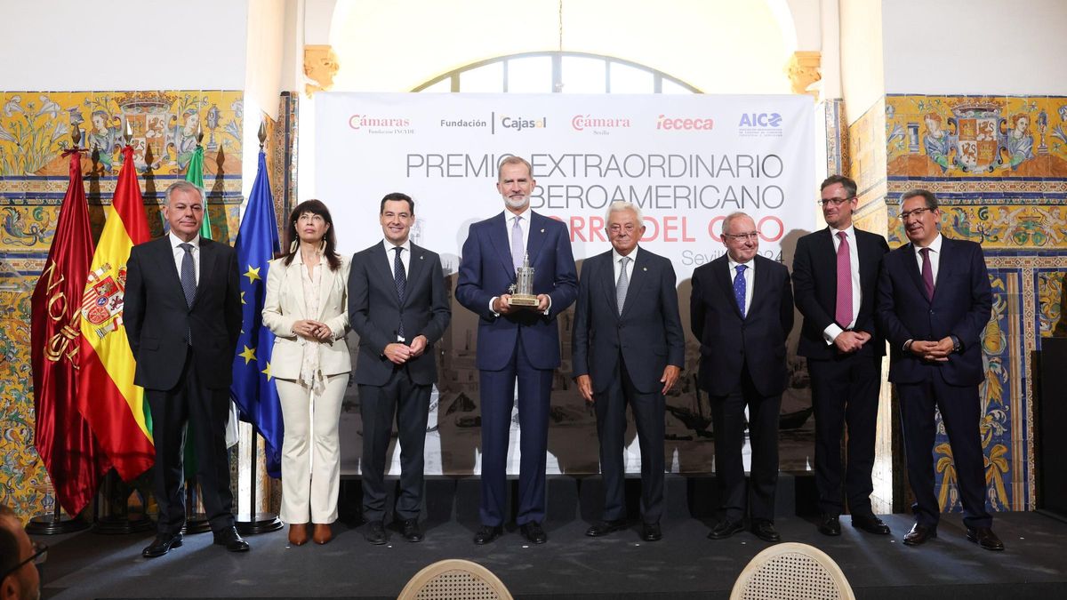 Felipe VI recibe la 'Distinción de Honor' de los Premios Iberoamericanos  Torre del Oro