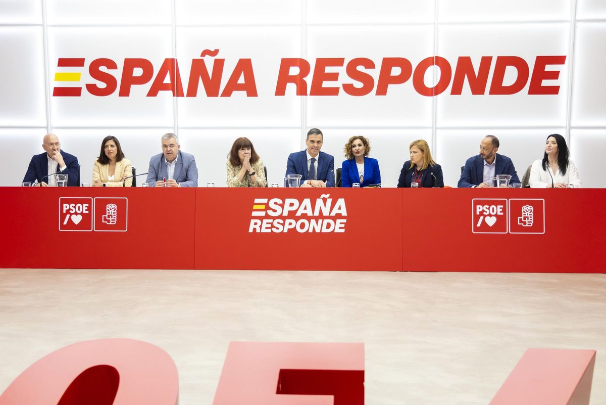 Reunión de la Ejecutiva Federal del PSOE, en la sede de la calle Ferraz.