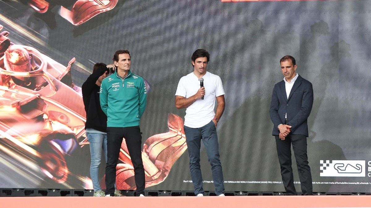 Sainz, durante la presentación del GP de España