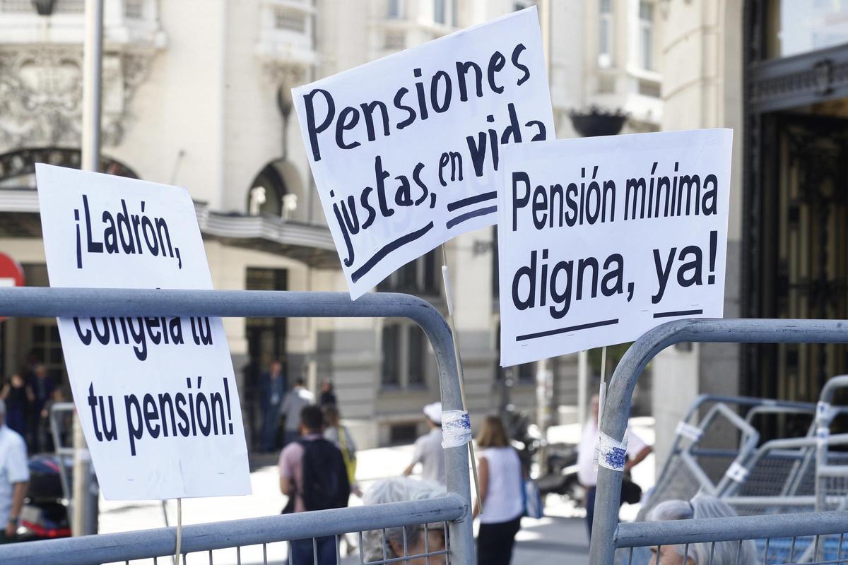 Protesta de pensionistas ante el Congreso en una imagen de archivo
