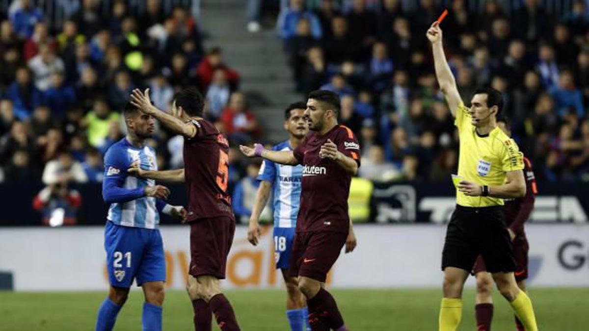 LALIGA | Málaga - FC Barcelona (0-2): La roja directa a Samu García