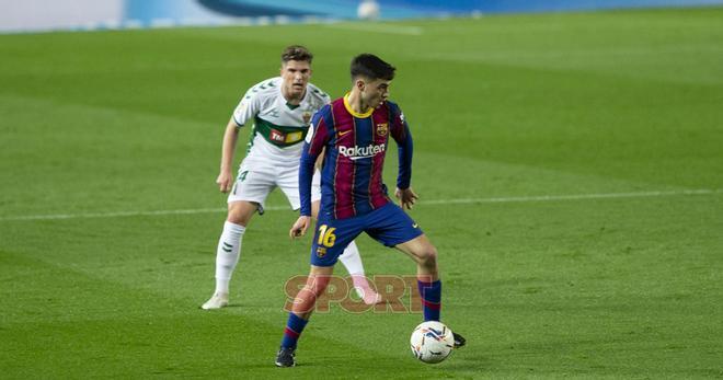 Pedri González en el partido de LaLiga entre el FC Barcelona y el Elche disputado en el Camp Nou.