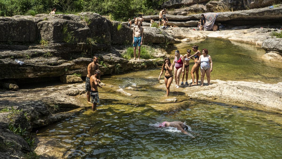 Ambient ahir a la Riera de Merlès