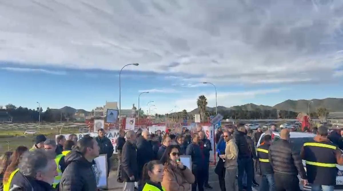 Protestas en el primer día de huelga de los trabajadores de SABIC