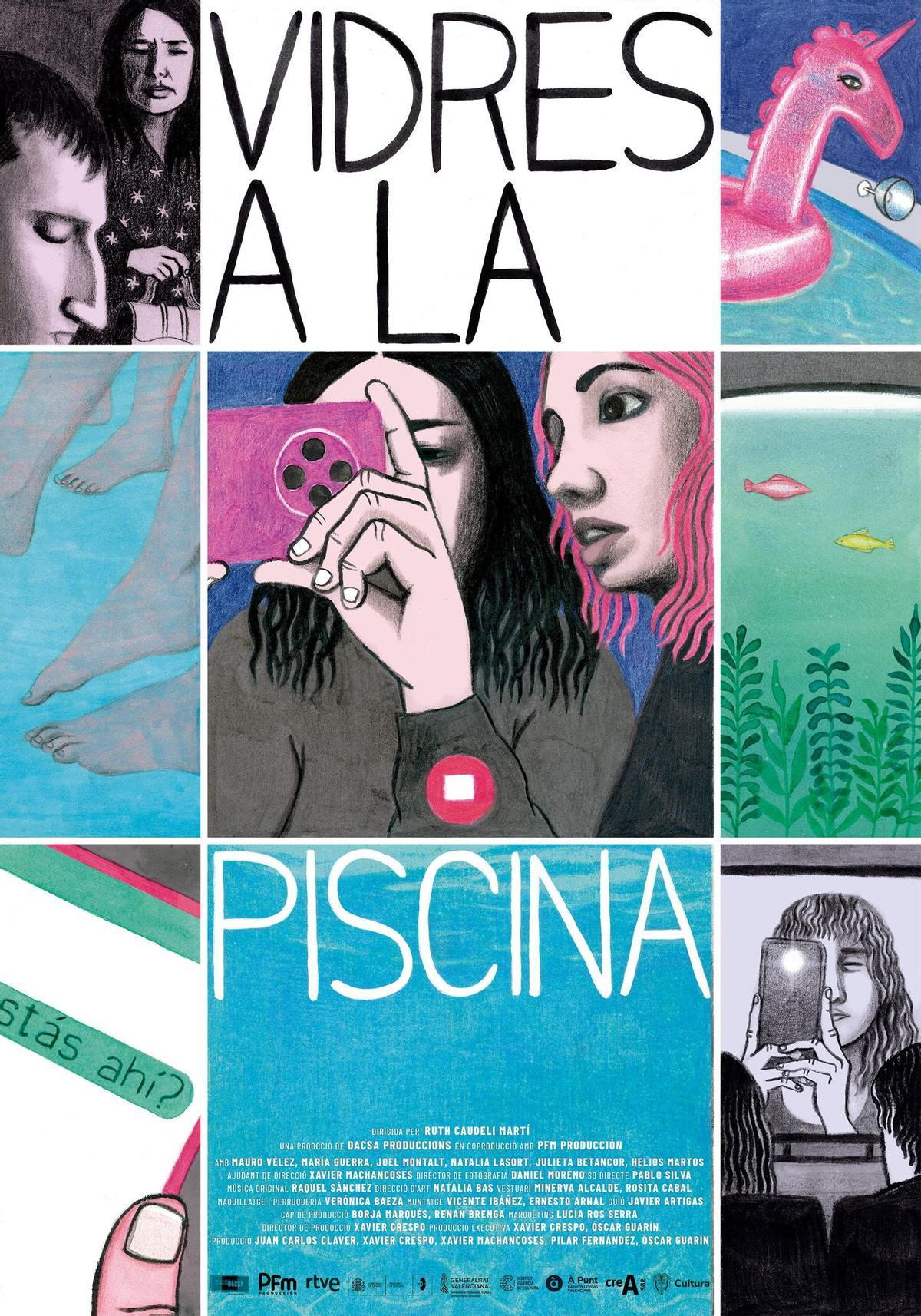 Cartell 'Vidres a la piscina' de Ana Penyas