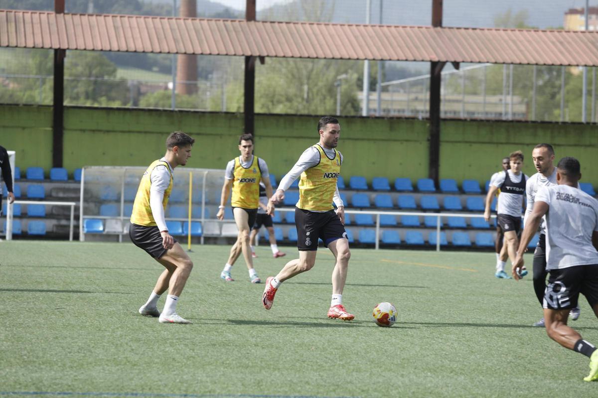 Kevin Bautista, durante el entrenamiento de esta mañana