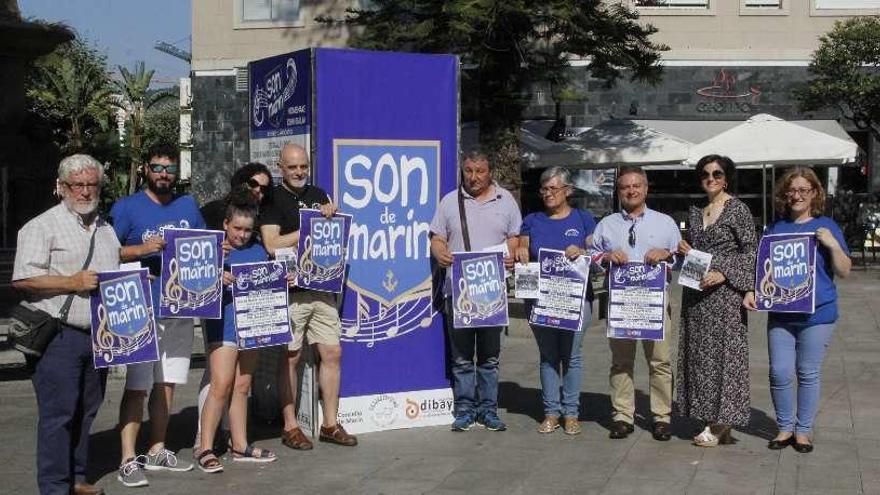 Los organizadores del Son de Marín presentaron ayer la séptima edición del festival. // Santos Álvarez