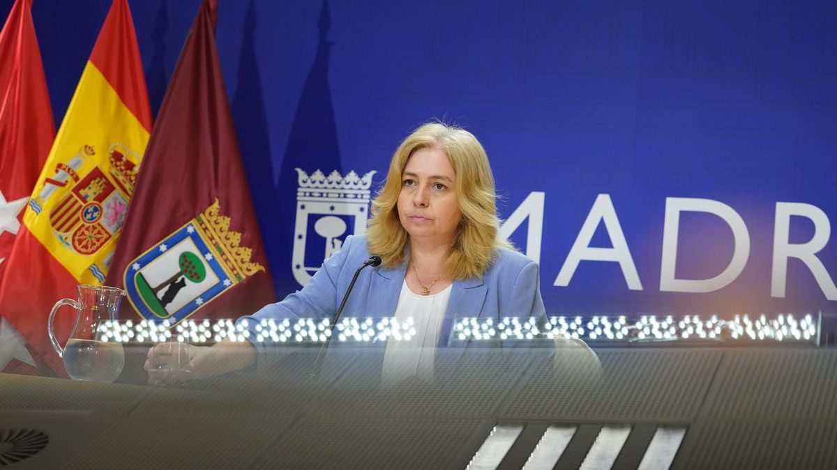 Inma Sanz durante la rueda de prensa de este jueves en Cibeles.