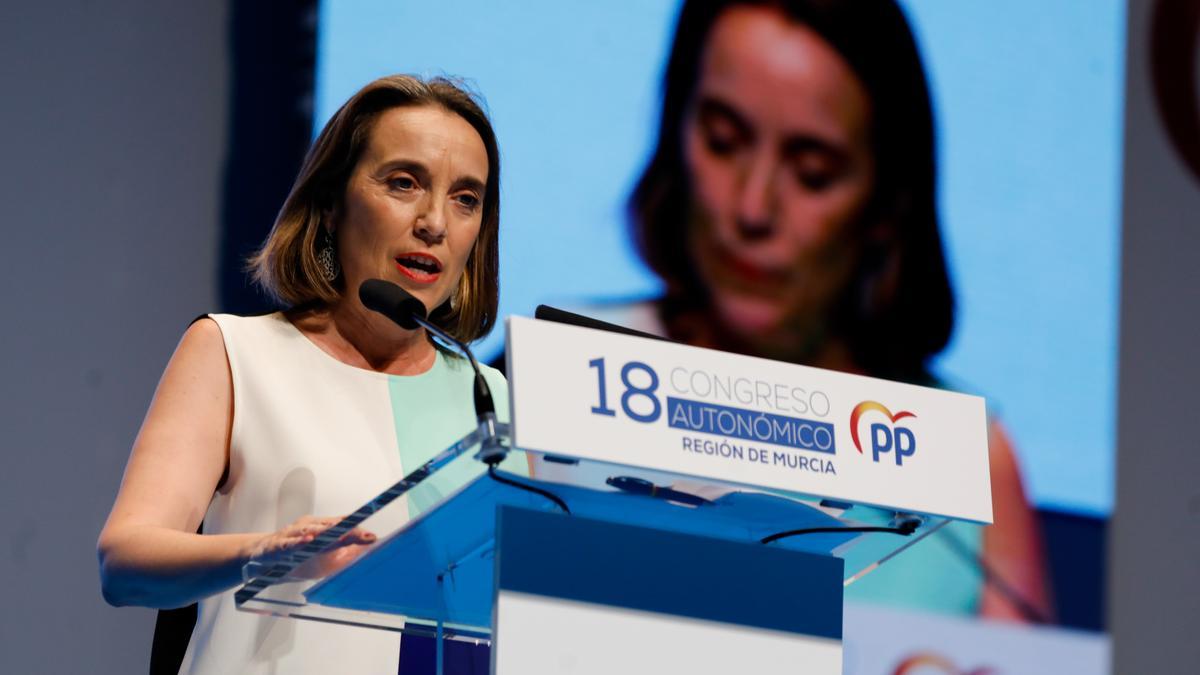 La secretaria general del PP, Cuca Gamarra.