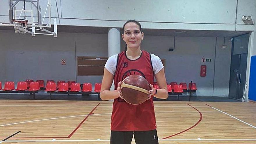 Sonja Vasic, ahir, en el seu primer entrenament a Girona.