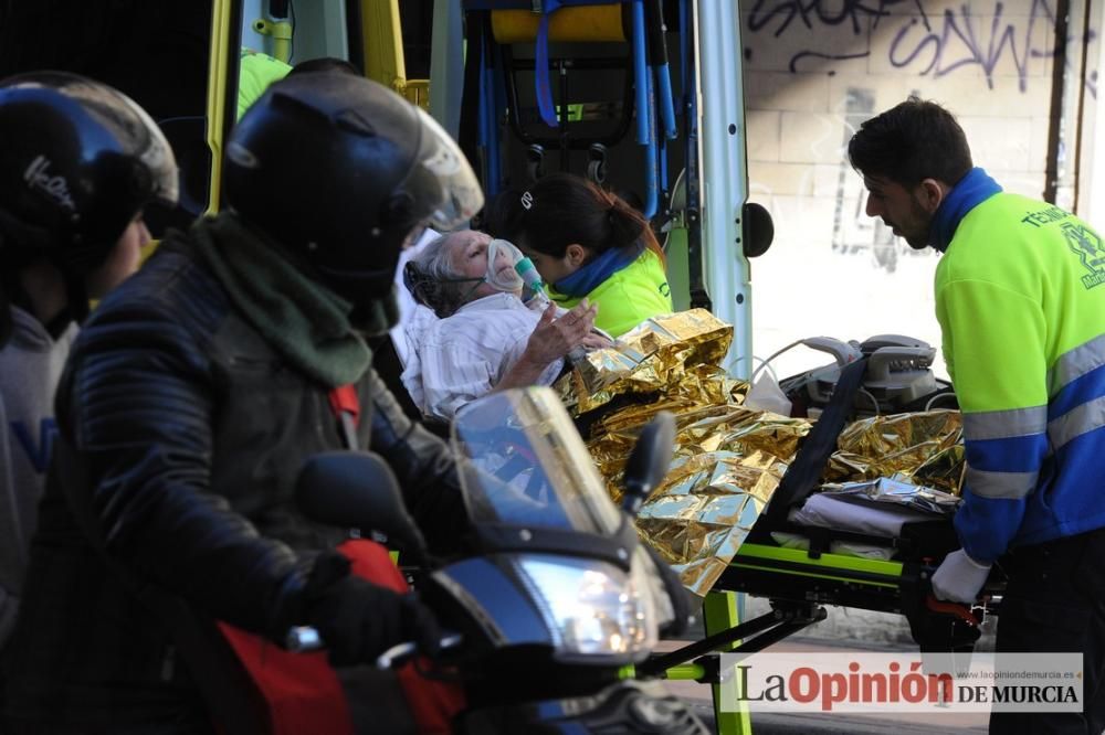 Incendio en un piso en San Andrés