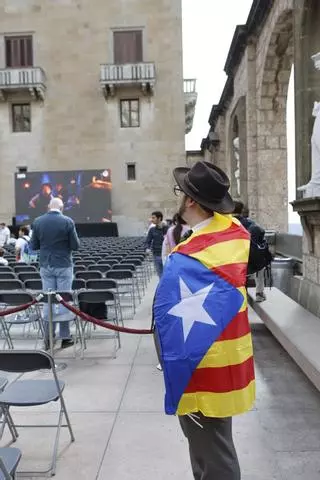 Un jove tarragoní a Montserrat per veure el Papa: "Déu defensaria l'existència del poble català"