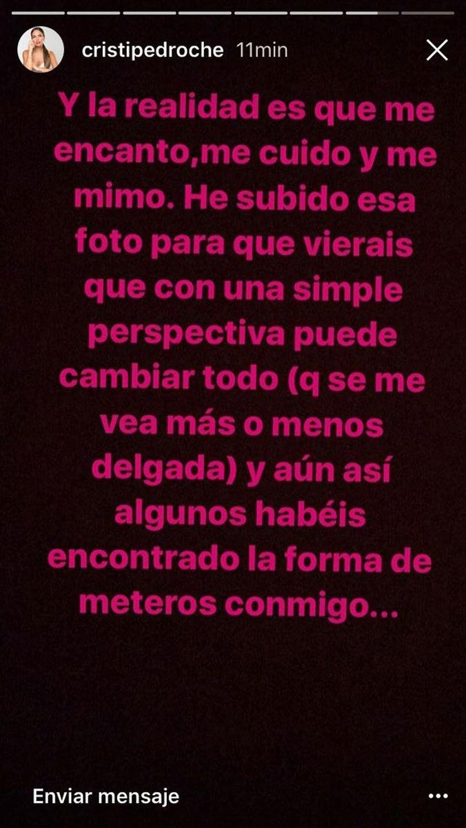 Cristina Pedroche se pone seria en stories