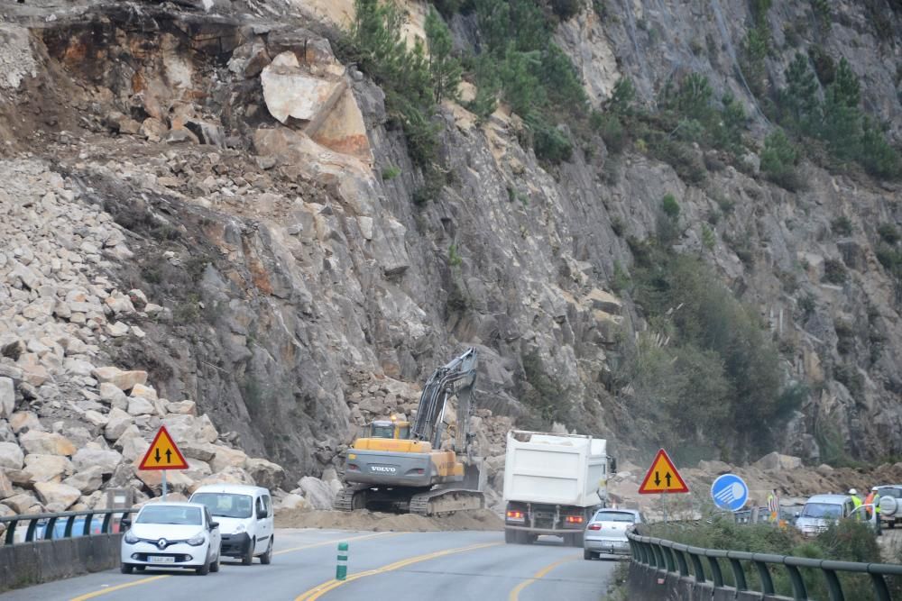 Obras de ampliación en el Corredor do Morrazo