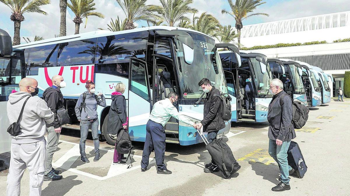 Aterrizan en Mallorca siete aviones de TUI con un millar de turistas