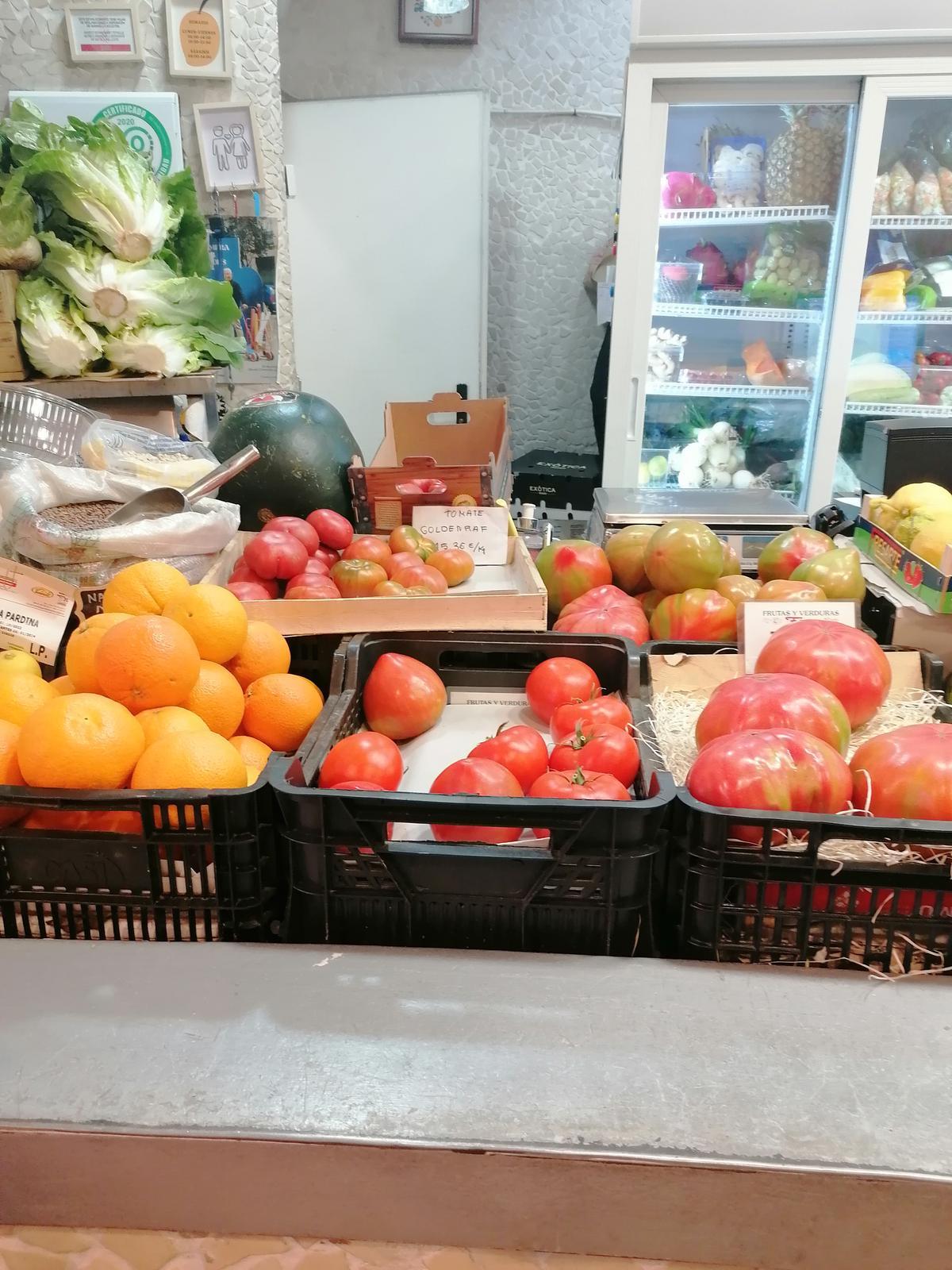 Género de la frutería del Mercado de Colón