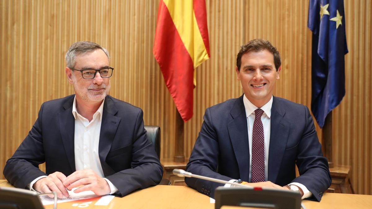 José Manuel Villegas y Albert Rivera.