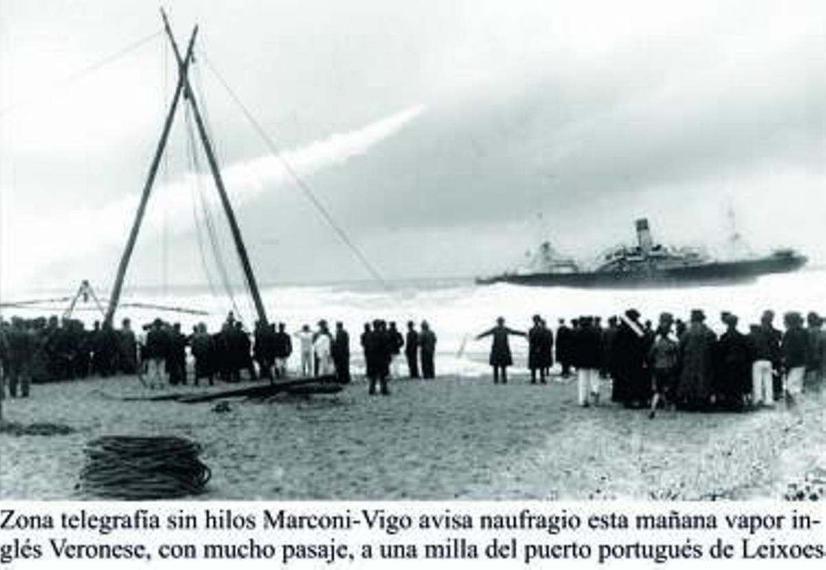 Naufraxio do Veronese en Leixoes.   | // ARQUIVO DO AUTOR
