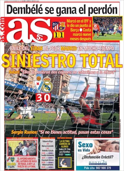 Portada AS 25 noviembre 2018