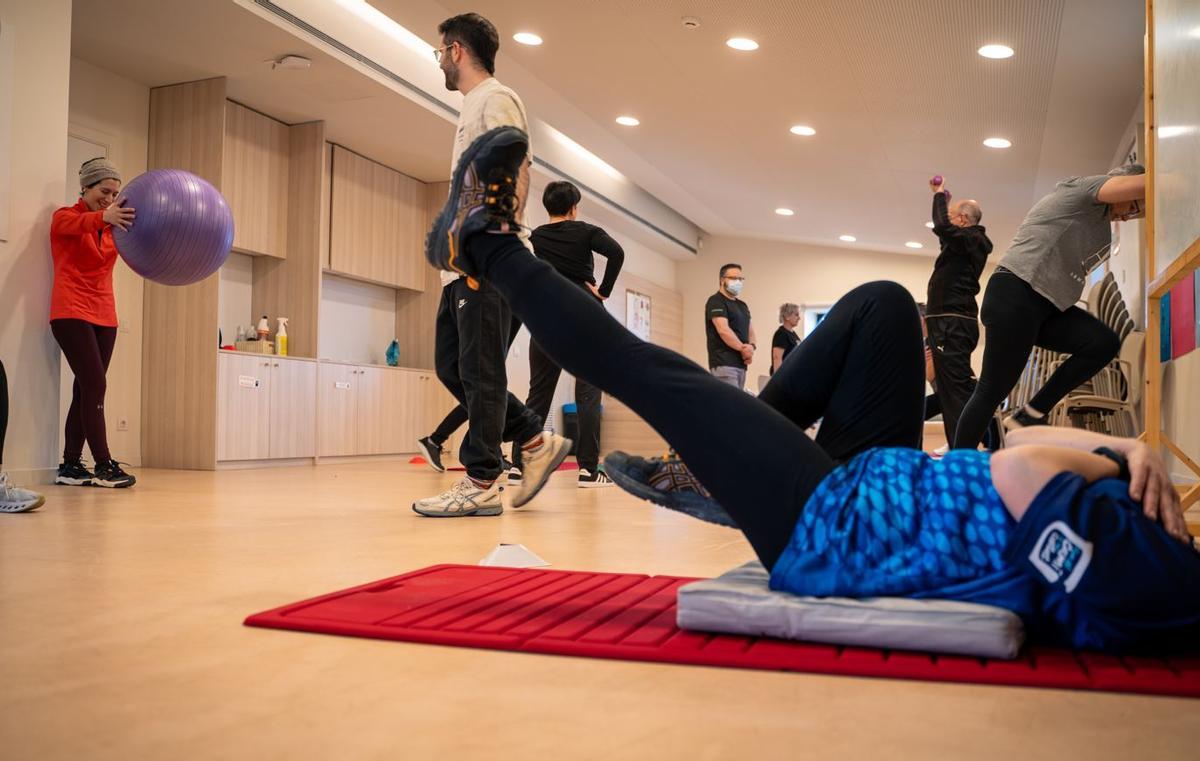 Una de les sessions d'exercici de força