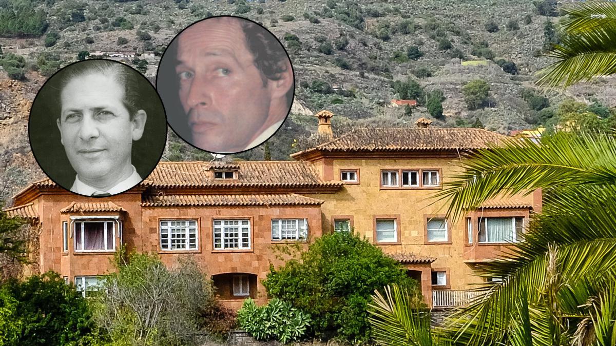 Vista de la casa recién comprada por la UD Las Palmas, con fotografías a la izquierda de Eufemiano Fuentes Díaz y Ángel Cabrera Batista 'el Rubio'.