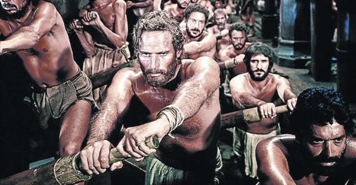 Charlton Heston, en un fotograma de la pel·lícula del 1959. Charlton Heston, en un fotograma de la pel·lícula del 1959.