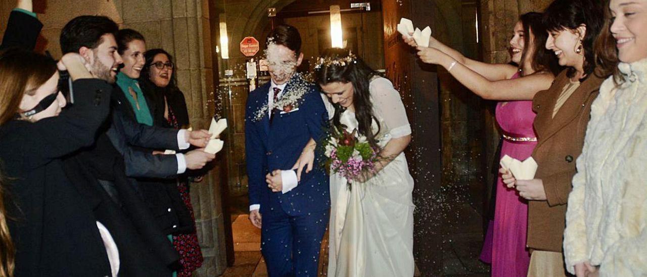 Simulacro de boda organizada por el alumnado del CIFP Carlos Oroza en el Pazo de Mugartegui.