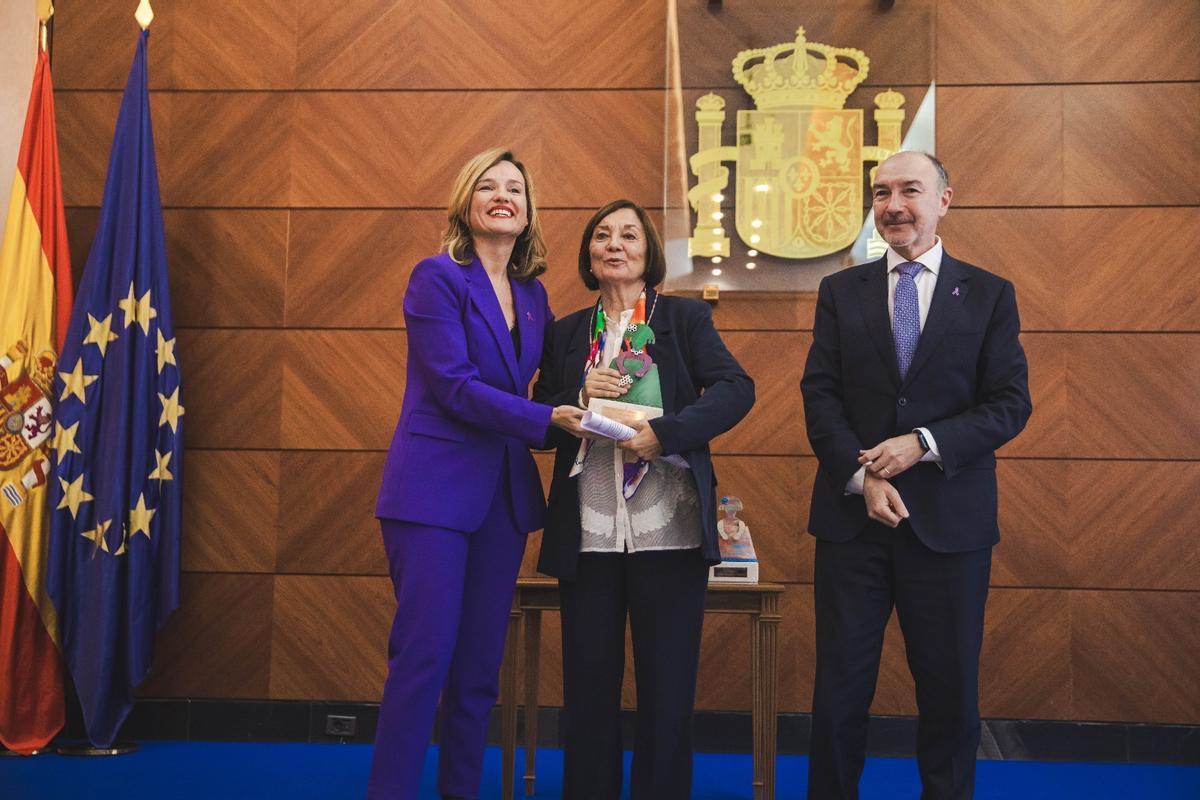 La ministra de Educación y líder del PSOE Aragón, Pilar Alegría, este jueves en los premios Meninas.