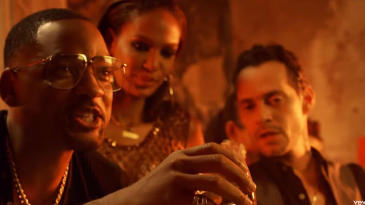 Will Smith y Marc Anthony, en el clip de 'Está rico'.