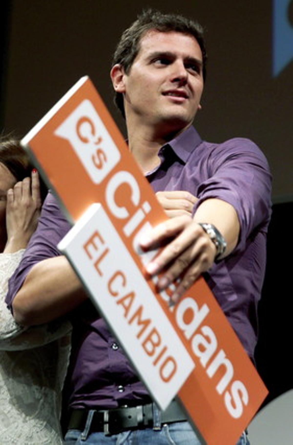 El líder de Ciutadans, Albert Rivera, durant l’acte central de campanya per a les eleccions municipals a Barcelona. El líder de Ciutadans, Albert Rivera, durant l’acte central de campanya per a les eleccions municipals a Barcelona.