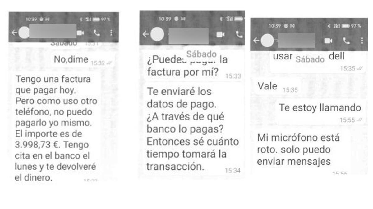 Imatge d'una estafa del 'fill en problemes'.