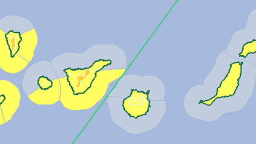 Continúa la alerta amarilla  en Canarias por fuertes vientos