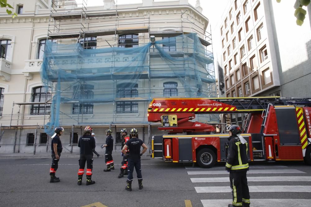 Accidente en la obra del antiguo Banco Urquijo