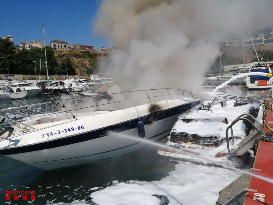 Incendi al port de Palamós