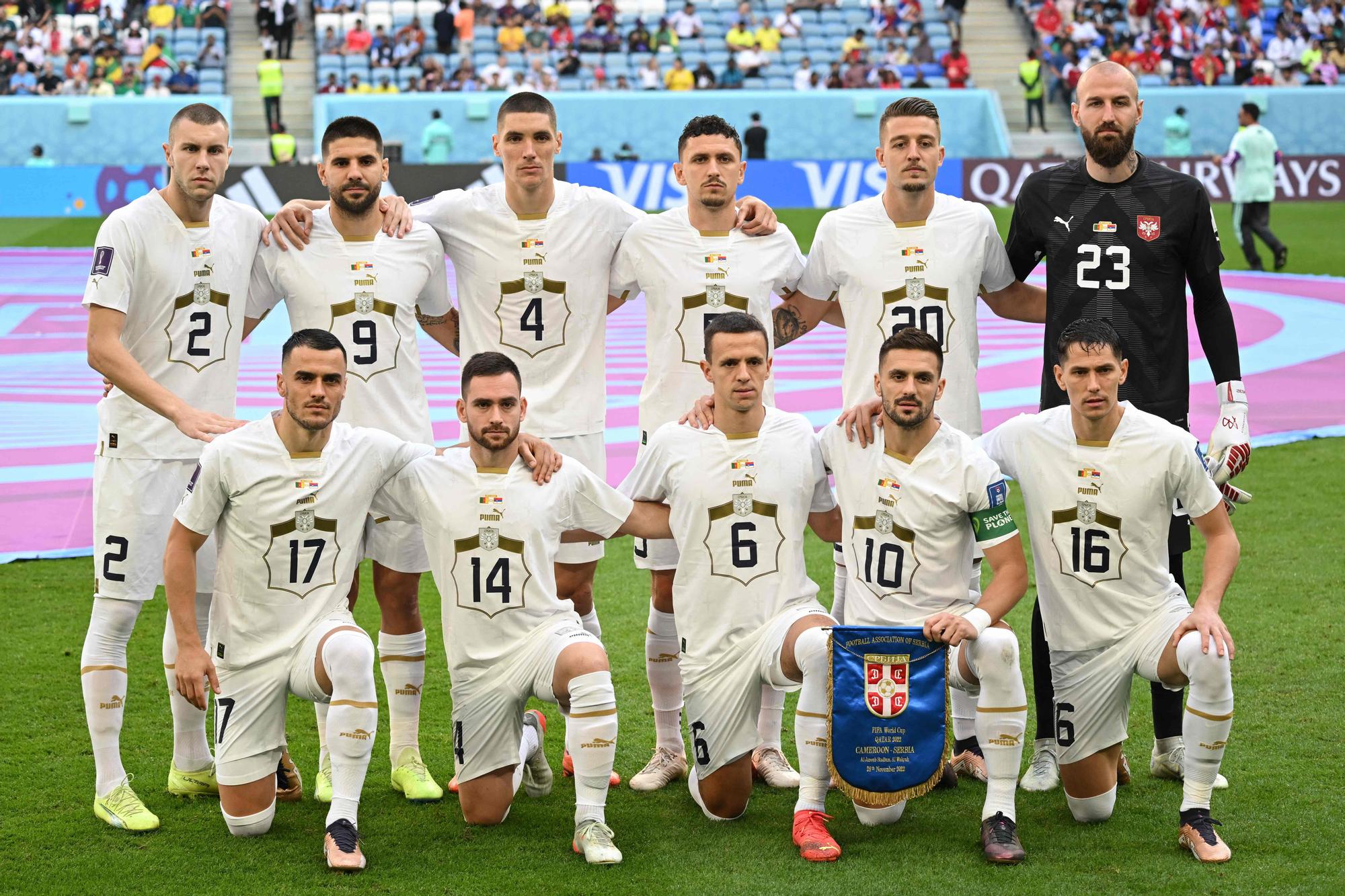 Vanja y Sergej Milinkovic-Savic, primeros empezando por la fila de arriba desde la derecha.