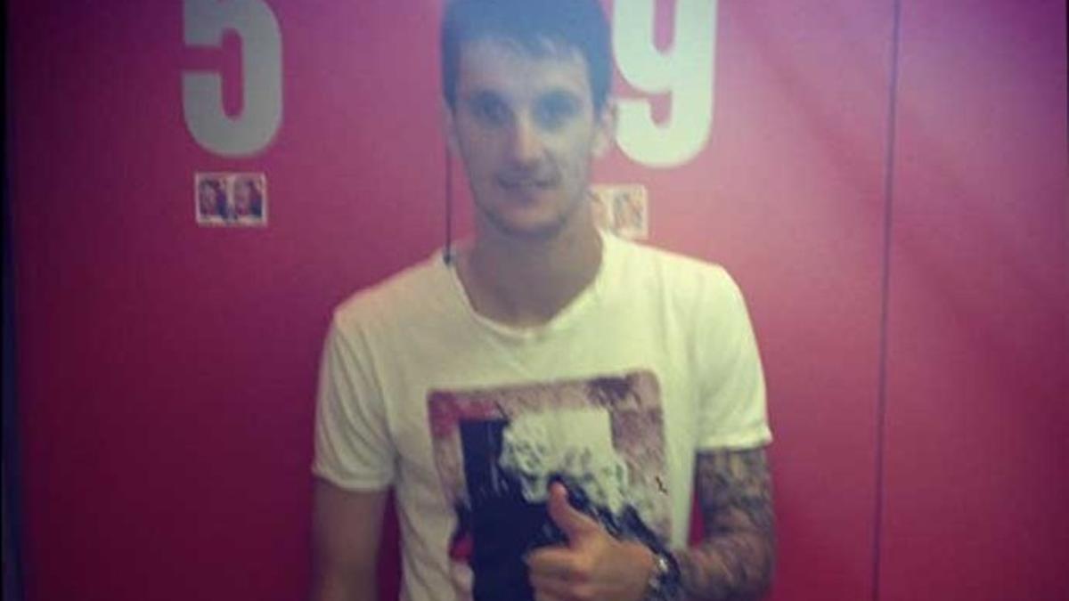 Esta es la foto que colgó Luis Alberto en Twitter para despedirse del Barça B