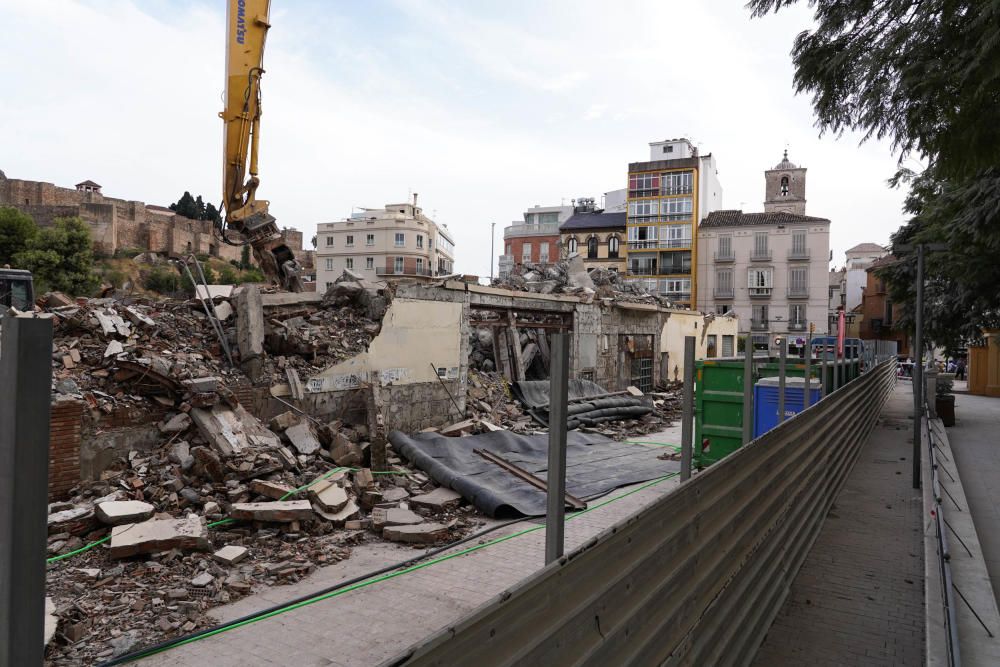 Así queda la plaza de la Merced sin el edificio del Astoria.