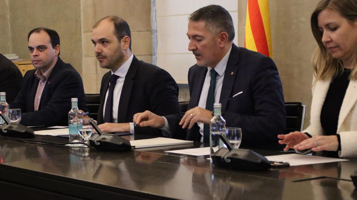 Els consellers Dalmau i Sàmper a la reunió