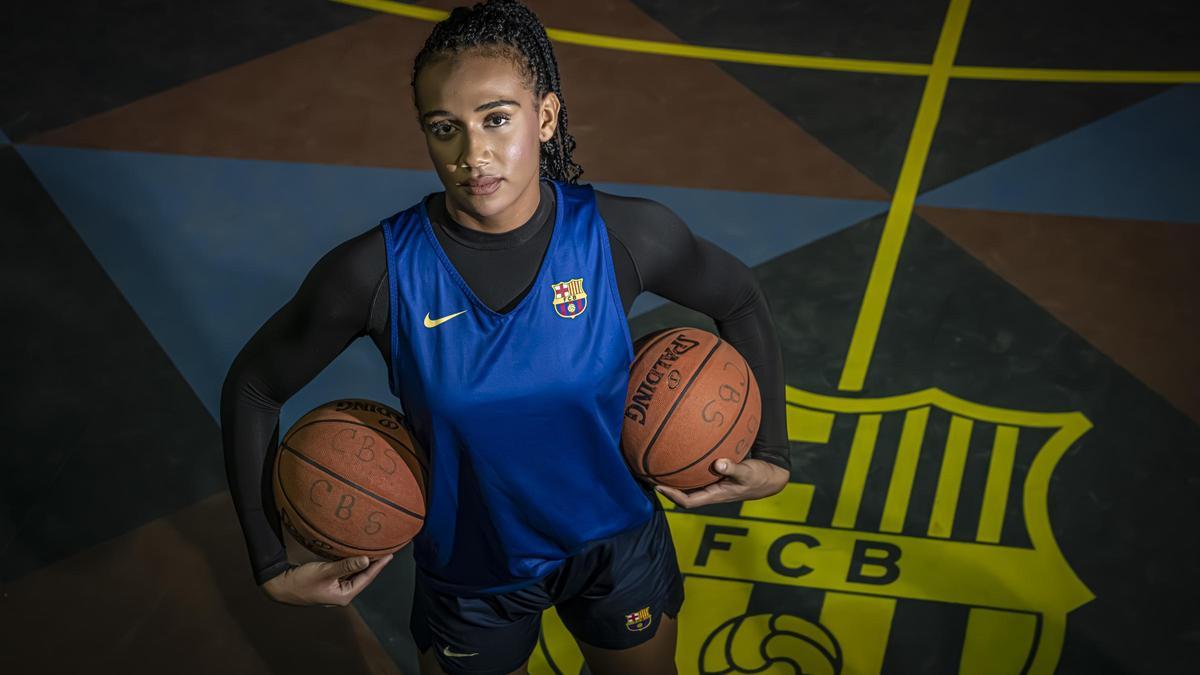 La jugadora de baloncesto del Barça B Kendall Martin.