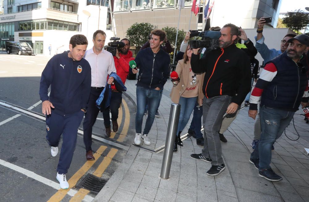 Longoria y Alemany, en el hotel del Valencia CF