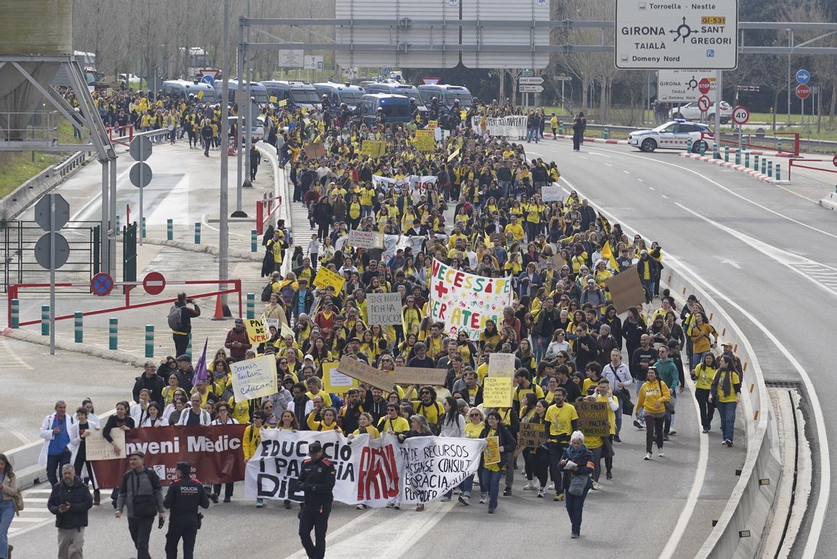 Les imatges de les protestes dels docents