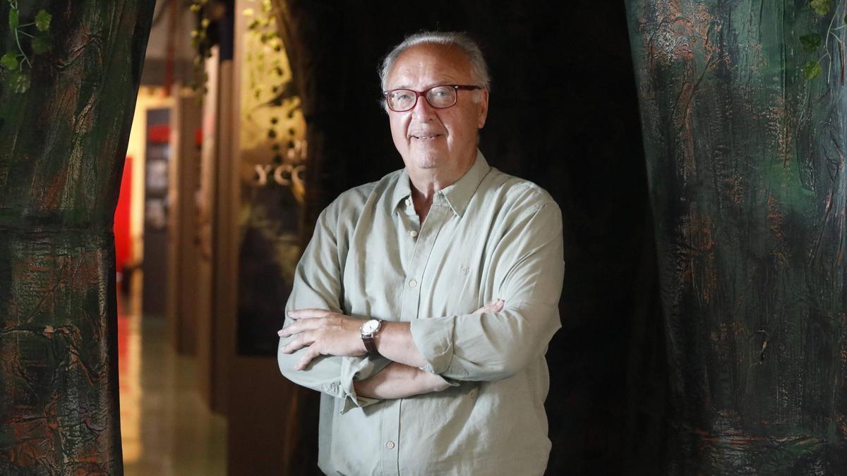 Leocadio Rodríguez en el Museo Marítimo de Asturias.