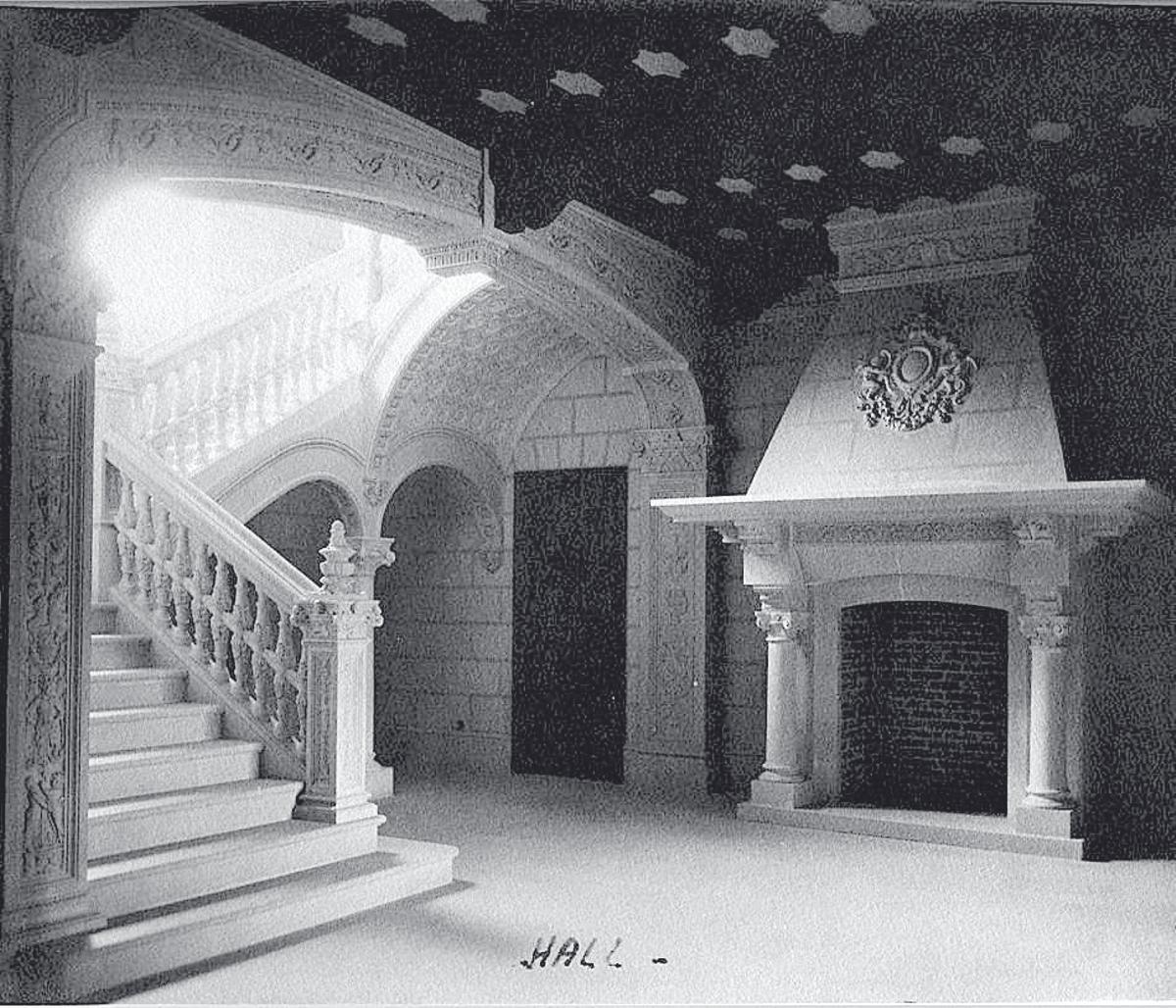 Vista del vestíbulo original de La Casa de las Palmeras.