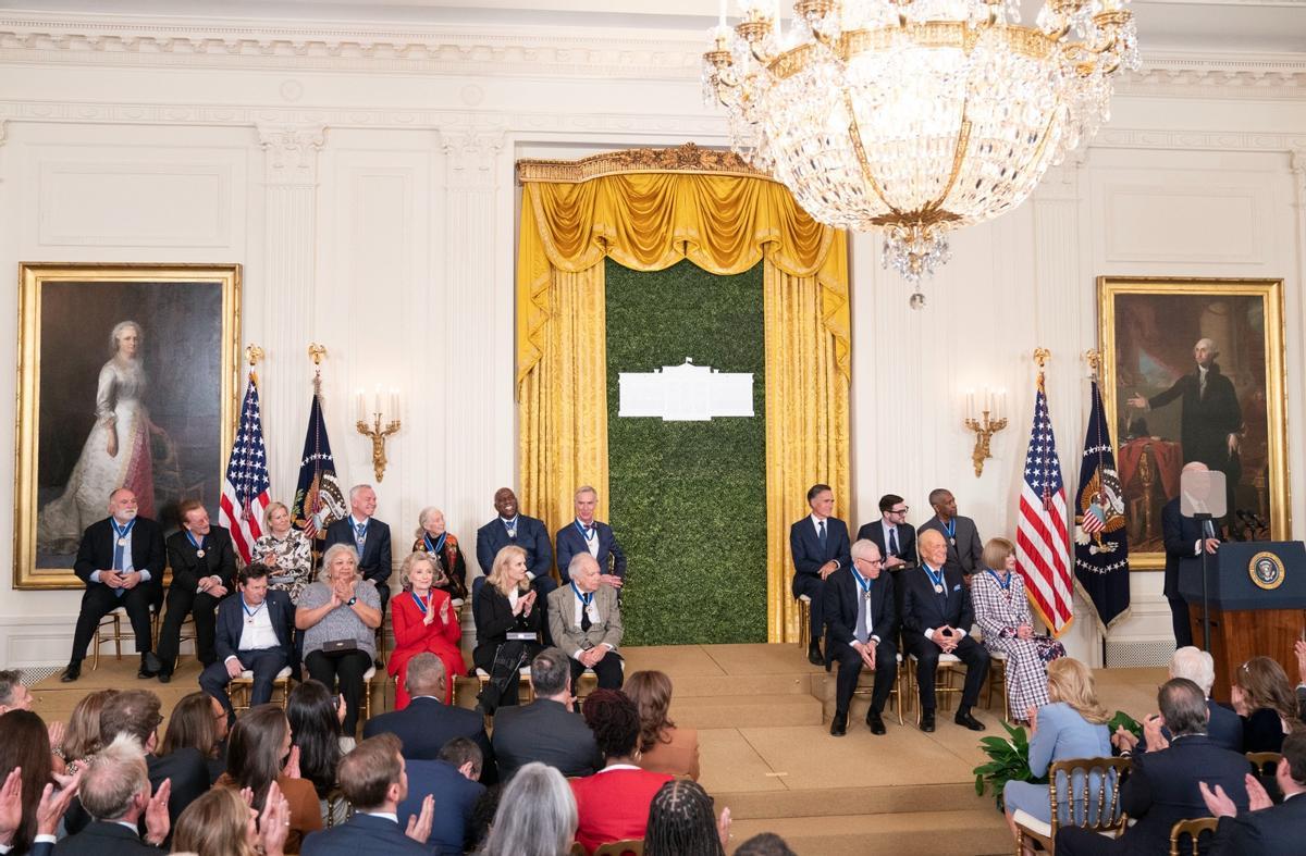 Ceremonia de entrega de la Medalla de la Libertad, en Washington.