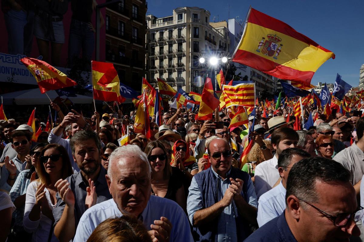 Manifestación del PP contra la amnistía en Madrid