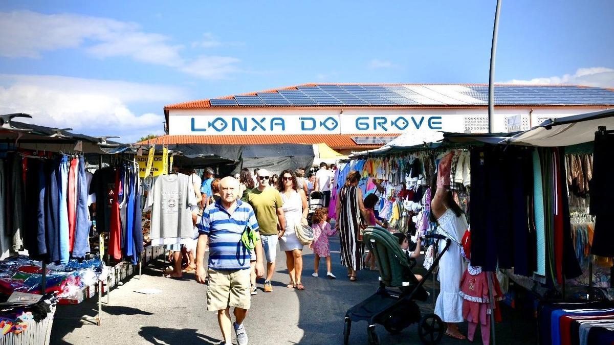 La zona del mercadillo ambulante.