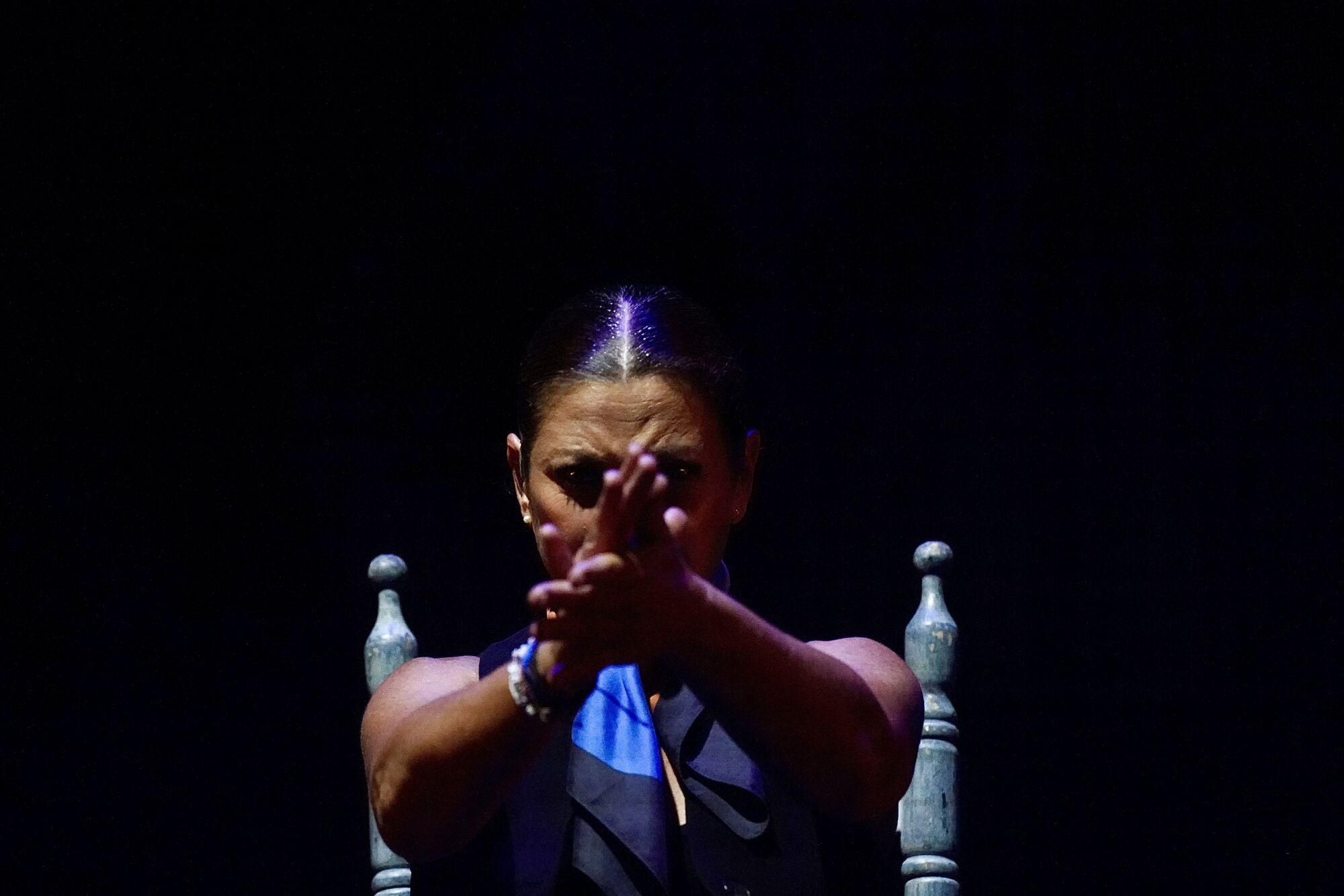 La bailaora gaditana, Sara Baras, durante su espectáculo “Sara Baras, a Paco de Lucía”, Vuela