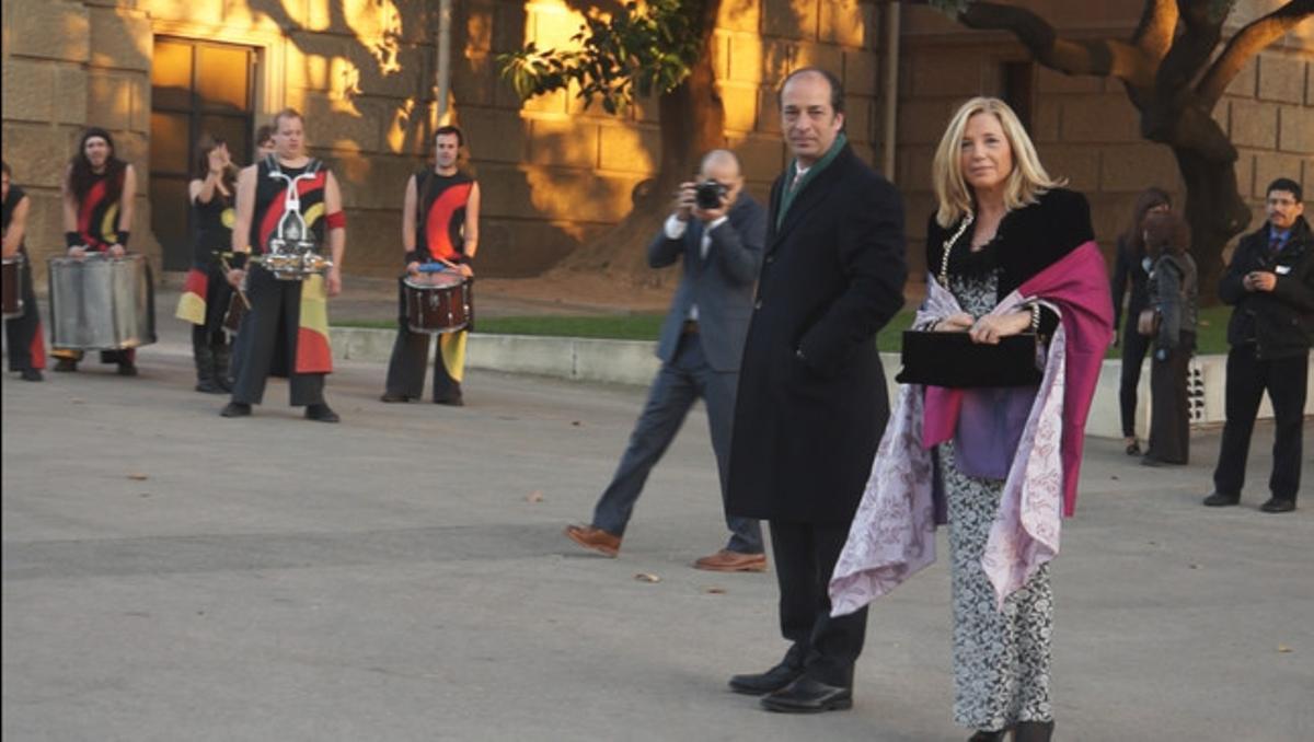 La vicepresidenta del Govern, Joana Ortega, a su llegada a la boda.